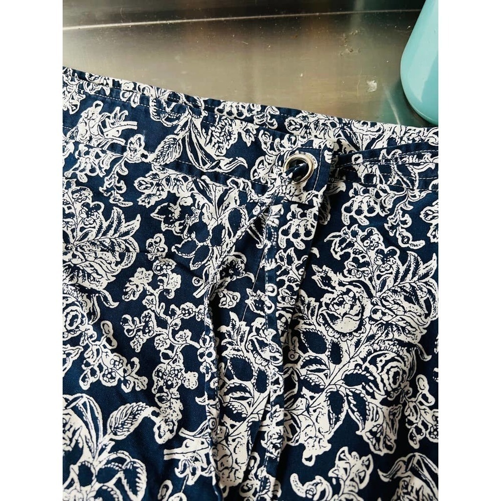 Ann Taylor Navy Patterned Wrap Skirt - Picture 5 of 9